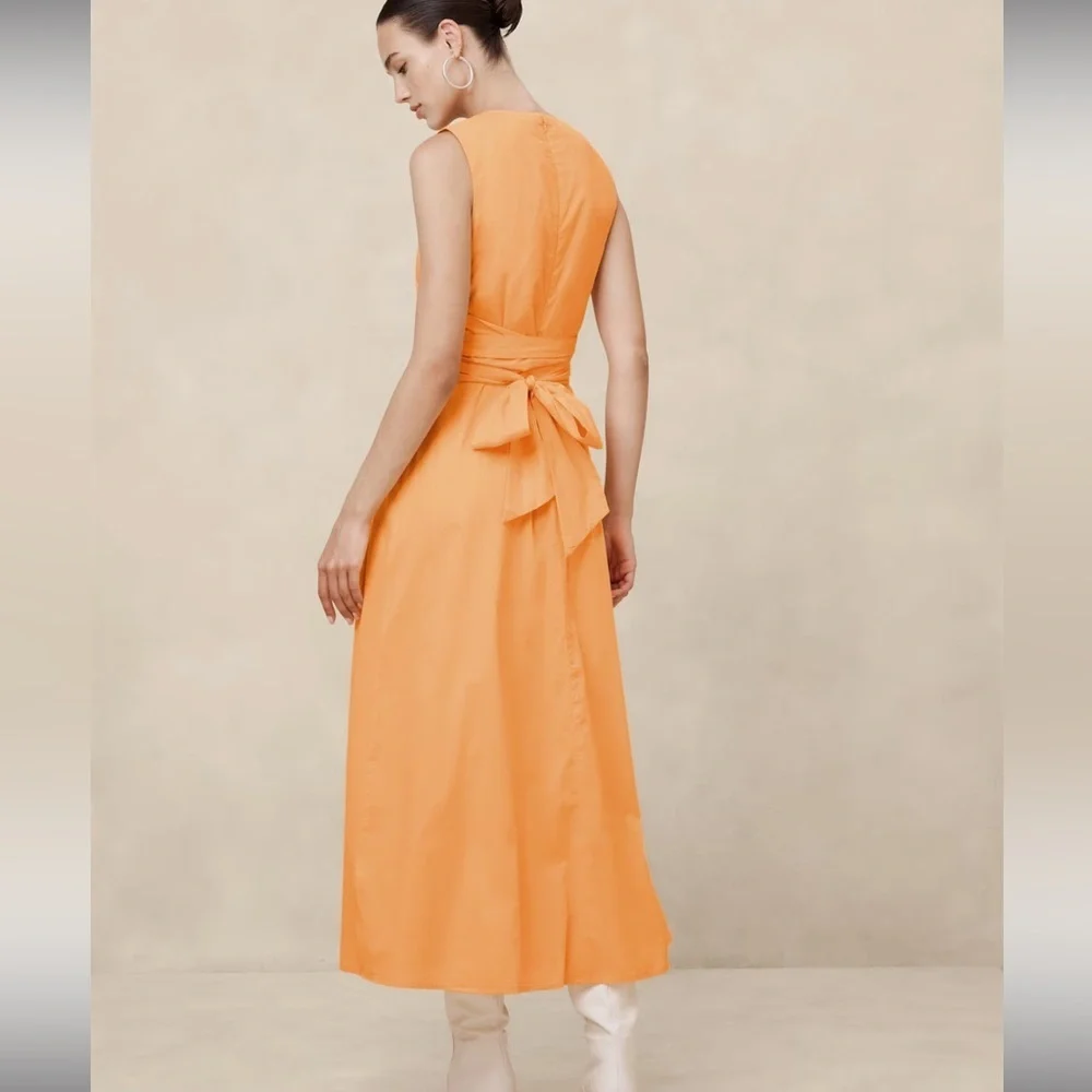 Banana Republic Orange Maxi Dress - Picture 4 of 10